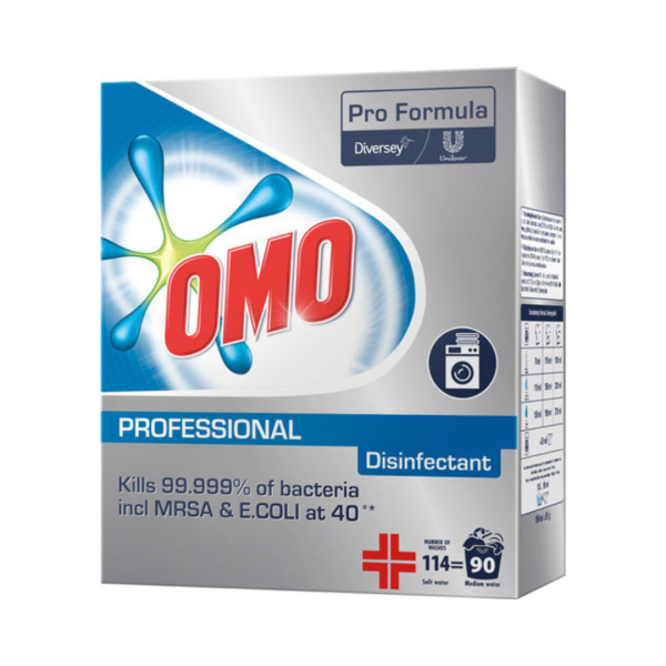 Omo Professional Disinfectant, Waschmittal-Pulver desinfizierend (Pro Formula) 90 WG